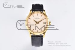Calatrava 5227R SS 3KF 1:1 Best Edition White Dial on Brown Leather Strap A324 Super Clone V2 - Image 3