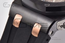 Royal Oak Offshore 26405 44mm Real Ceramic RSF 1:1 Best Edition Black Dial RG Markers on Rubber Strap A3126 - Image 16