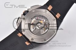 Royal Oak Offshore 26405 44mm Real Ceramic RSF 1:1 Best Edition Black Dial RG Markers on Rubber Strap A3126 - Image 25