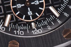 Royal Oak Offshore 26405 44mm Real Ceramic RSF 1:1 Best Edition Black Dial RG Markers on Rubber Strap A3126 - Image 11