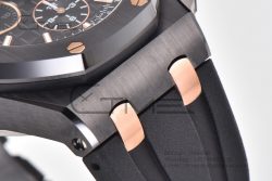 Royal Oak Offshore 26405 44mm Real Ceramic RSF 1:1 Best Edition Black Dial RG Markers on Rubber Strap A3126 - Image 15