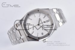 Royal Oak 41mm 15500 SS APSF 1:1 Best Edition White Textured Dial on SS Bracelet A4302 Super Clone - Image 4