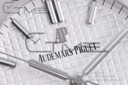 Royal Oak 41mm 15500 SS APSF 1:1 Best Edition White Textured Dial on SS Bracelet A4302 Super Clone - Image 8