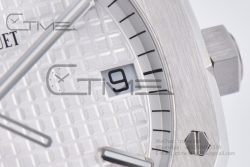 Royal Oak 41mm 15500 SS APSF 1:1 Best Edition White Textured Dial on SS Bracelet A4302 Super Clone - Image 9