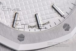 Royal Oak 41mm 15500 SS APSF 1:1 Best Edition White Textured Dial on SS Bracelet A4302 Super Clone - Image 10
