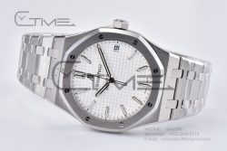 Royal Oak 41mm 15500 SS APSF 1:1 Best Edition White Textured Dial on SS Bracelet A4302 Super Clone - Image 12