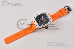 RM12-01 Real Tourbillon RMF Best Edition Skeleton Dial on Orange Rubber Strap - Image 4