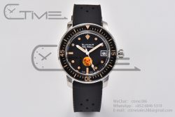 Fifty Fathoms 5008D No Rad SS 1:1 GSF Best Edition Black Dial on Black Rubber Strap A1151 - Image 4