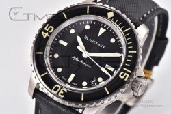 Fifty Fathoms “Nageurs de Combat”5015E-1130  ZF 1:1 Best Edition Black '7' Dial on Black Sail-canvas Strap A2836 - Image 5