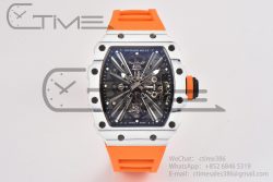 RM12-01 Real Tourbillon RMF Best Edition Skeleton Dial on Orange Rubber Strap - Image 3