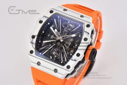 RM12-01 Real Tourbillon RMF Best Edition Skeleton Dial on Orange Rubber Strap - Image 2