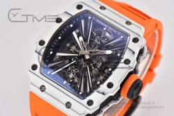 RM12-01 Real Tourbillon RMF Best Edition Skeleton Dial on Orange Rubber Strap - Image 5