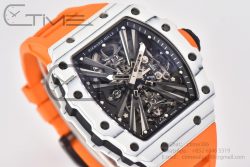 RM12-01 Real Tourbillon RMF Best Edition Skeleton Dial on Orange Rubber Strap - Image 7