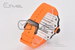 RM12-01 Real Tourbillon RMF Best Edition Skeleton Dial on Orange Rubber Strap - Image 17