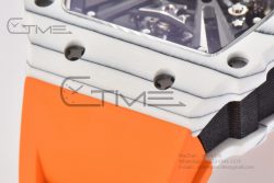 RM12-01 Real Tourbillon RMF Best Edition Skeleton Dial on Orange Rubber Strap - Image 14