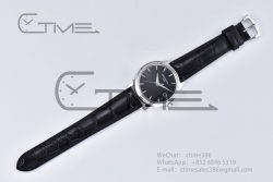 Calatrava 5227 SS 3KF 1:1 Best Edition Black Dial on Black Leather Strap A324 Super Clone V2 - Image 4