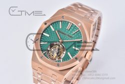 Royal Oak 2018 SIHH RG Tourbillon R8F Green Sunburst Tapisserie Dial on RG Bracelet Flying Tourb - Image 2