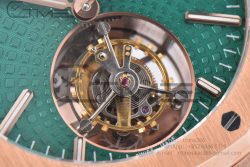 Royal Oak 2018 SIHH RG Tourbillon R8F Green Sunburst Tapisserie Dial on RG Bracelet Flying Tourb - Image 10