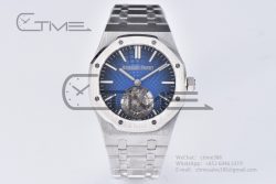 Royal Oak 2018 SIHH SS Tourbillon R8F Graduated Dark Blue Sunburst Tapisserie Dial on SS Bracelet Flying Tourb - Image 3