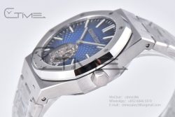 Royal Oak 2018 SIHH SS Tourbillon R8F Graduated Dark Blue Sunburst Tapisserie Dial on SS Bracelet Flying Tourb - Image 6