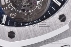 Royal Oak 2018 SIHH SS Tourbillon R8F Graduated Dark Blue Sunburst Tapisserie Dial on SS Bracelet Flying Tourb - Image 12