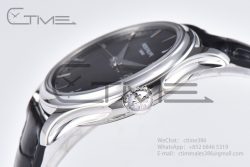 Calatrava 5227 SS 3KF 1:1 Best Edition Black Dial on Black Leather Strap A324 Super Clone V2 - Image 6