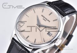Calatrava 5227 SS 3KF 1:1 Best Edition White Dial on Brown Leather Strap A324 Super Clone V2 - Image 5