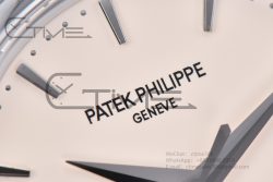 Calatrava 5227 SS 3KF 1:1 Best Edition White Dial on Brown Leather Strap A324 Super Clone V2 - Image 9