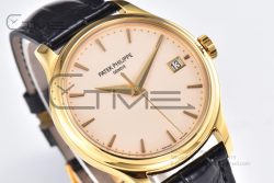 Calatrava 5227R SS 3KF 1:1 Best Edition White Dial on Brown Leather Strap A324 Super Clone V2 - Image 7