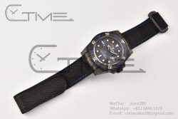 Submariner 40mm DIW VSF 1:1 Best Edition Forged Carbon Blue Element on Nylon Strap VS3135 - Image 4