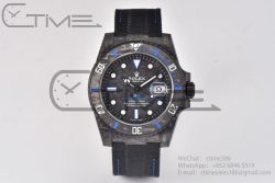 Submariner 40mm DIW VSF 1:1 Best Edition Forged Carbon Blue Element on Nylon Strap VS3135
