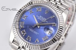 DateJust 41 126334 Clean 1:1 Best Edition 904L Steel Blue Roman Dial on Jubilee Bracelet VR3235 - Image 2