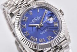 DateJust 41 126334 Clean 1:1 Best Edition 904L Steel Blue Roman Dial on Jubilee Bracelet VR3235 - Image 4