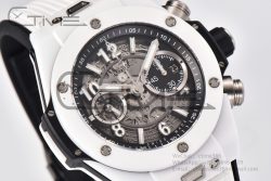 Hublot Big Bang Unico White Ceramic ZF 1:1 Best Edition Skeleton Dial on White Rubber Strap A1280 - Image 6