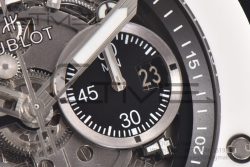 Hublot Big Bang Unico White Ceramic ZF 1:1 Best Edition Skeleton Dial on White Rubber Strap A1280 - Image 9