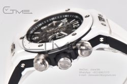 Hublot Big Bang Unico White Ceramic ZF 1:1 Best Edition Skeleton Dial on White Rubber Strap A1280 - Image 11