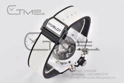 Hublot Big Bang Unico White Ceramic ZF 1:1 Best Edition Skeleton Dial on White Rubber Strap A1280 - Image 16