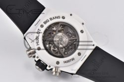 Hublot Big Bang Unico White Ceramic ZF 1:1 Best Edition Skeleton Dial on White Rubber Strap A1280 - Image 17