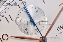 Portuguese Chrono IW3716 RSF 1:1 Best Edition White Dial YG Markers on Black Leather Strap A7750 - Image 5