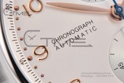 Portuguese Chrono IW3716 RSF 1:1 Best Edition White Dial YG Markers on Black Leather Strap A7750 - Image 7