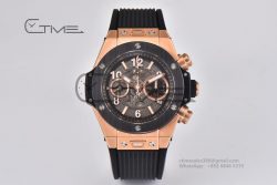 Hublot Big Bang Unico RG Ceramic ZF 1:1 Best Edition Skeleton Dial on Black Rubber Strap A1280 - Image 3
