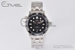 Seamaster Diver 300M VSF 1:1 Best Edition Black Ceramic Black Dial on SS Bracelet A8800 V2 - Image 3