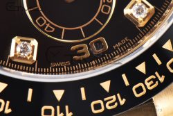 Daytona 116518 Clean Factory 1:1 Best Edition Black Diamonds Dial on Oysterflex Rubber Strap DD4130 - Image 9