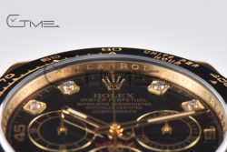Daytona 116518 Clean Factory 1:1 Best Edition Black Diamonds Dial on Oysterflex Rubber Strap DD4130 - Image 14