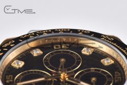 Daytona 116518 Clean Factory 1:1 Best Edition Black Diamonds Dial on Oysterflex Rubber Strap DD4130 - Image 15