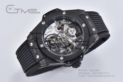 Big Bang Tourbillon Ceramic HBF Best Edition Skeleton Dial on Black Rubber Strap - Image 4