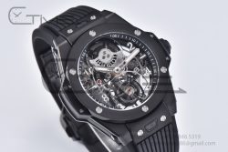 Big Bang Tourbillon Ceramic HBF Best Edition Skeleton Dial on Black Rubber Strap - Image 7