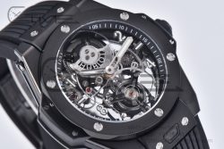 Big Bang Tourbillon Ceramic HBF Best Edition Skeleton Dial on Black Rubber Strap - Image 8