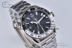 Planet Ocean 600M 'Tai Chi' GMT 43.5mm VSF 1:1 Best Edition Black/White Ceramic Bezel and Dial on SS Bracelet A8906 Super Clone - Image 6