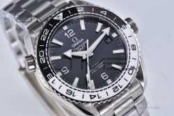 Planet Ocean 600M 'Tai Chi' GMT 43.5mm VSF 1:1 Best Edition Black/White Ceramic Bezel and Dial on SS Bracelet A8906 Super Clone - Image 7